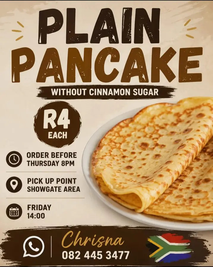 Plain pancakes flyer